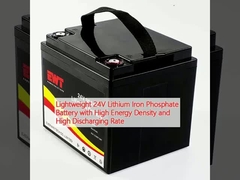 Lightweight 24V Lithium Iron Phosphate Battery with High Energy Density and High Discharging Rate