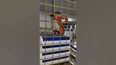 Check out how factory robots handle lithium cells automatically! #lithiumbattery #lifepo4