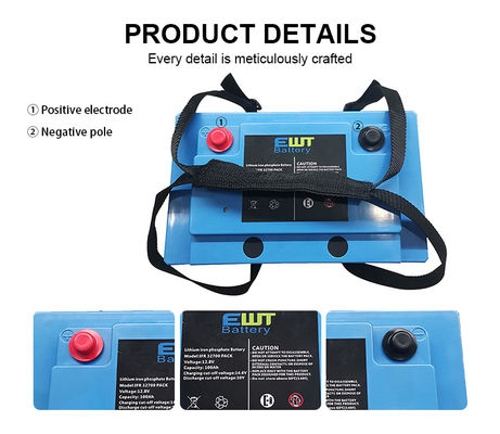 Buy 12V Lithium Iron Phosphate Battery for 12v 100Ah LiFePo4 Deep Cycle Battery Pack with Built-in BMS online manufacture