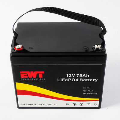 Buy Charged 12V Lithium Iron Phosphate Battery LFR 75AH Electric Motorcycle Battery Pack online manufacture