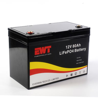 Buy Commercial Storage 12V LiFePO4 Lithium Ion Battery Pack 12.8V 80Ah Lithium Iron Phosphate Battery with PCB online manufacture
