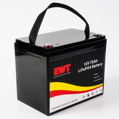 Buy Solar 12V LiFePO4 Lithium Rechargeable Battery 12.8V 75Ah IFR32700 Lithium Iron Phosphate Battery online manufacture