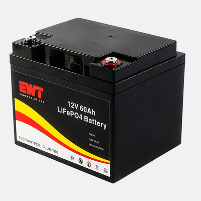 Buy Outdoor Solar System Rechargeable 12V Lithium LFP Battery 12.8V 60Ah Lithium Iron Phosphate Battery with BMS online manufacture