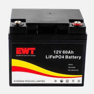 Buy Balck 12V 60Ah LFP Lithium Iron Phosphate Battery Pack for Solar Energy System Replacement online manufacture