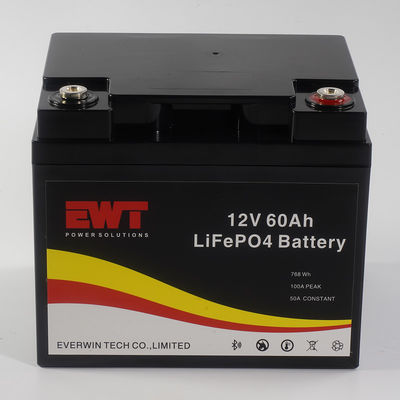 Buy 12V 60AH Lithium Iron Phosphate Battery with Bluetooth Support Customized Logo online manufacture