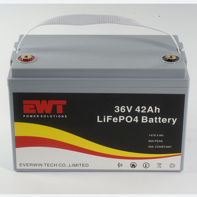 Buy 36v 42Ah Lithium Ion Battery 2000cycles Light Weight Lifepo4 36v 42ah Battery Pack With BMS online manufacture