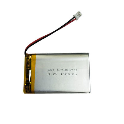 Buy Silver Lithium Polymer Rechargeable Battery LP503759 3.7V 1100mAh for Long-Lasting Performance online manufacture