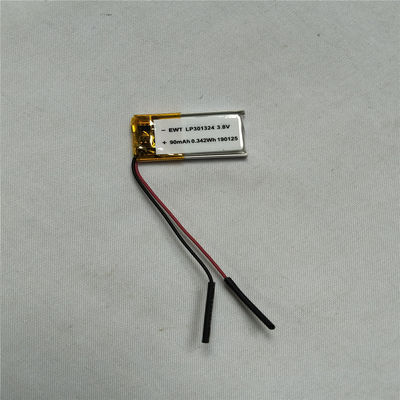 Buy LP301324 3.8V 90mAh Lithium Polymer Battery Oem Odm Supported A Grade online manufacture