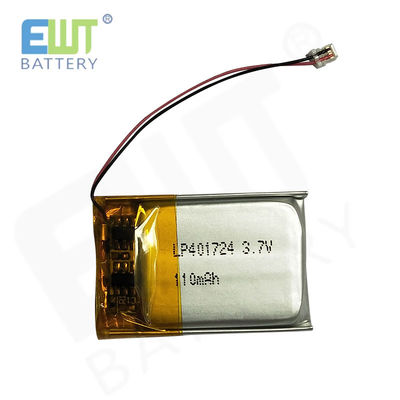 Buy Silver Lithium Ion Polymer Battery LP401724 3.7V 110mAh for Dependable and Superior Performance online manufacture