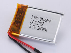 Buy High Energy Density LP402027 3.7V 200MAH Lithium Polymer Rechargeable Battery for High Rate Applications 12 Months Guarantee online manufacture