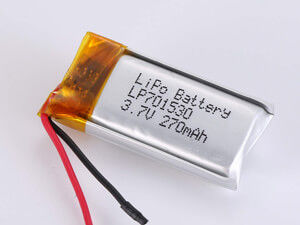 Buy LP701530 3.7V 270MAH Lithium Polymer Battery with PCM and Short Circuit Protection online manufacture