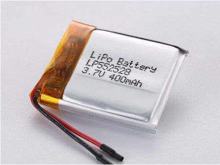 Buy LP552528 3.7V 400MAH High Capacity LiPo Pack for Long-Lasting Power Supply with Low Temperature Li-po Battery and Silver Foil online manufacture