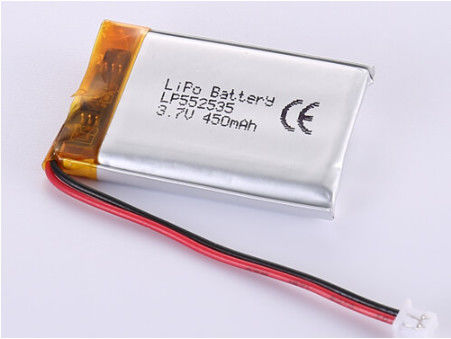 Buy LP552535 3.7V 450MAH Low Temperature Lithium Polymer Battery ROHS Certified and Suitable for Industrial Applications online manufacture