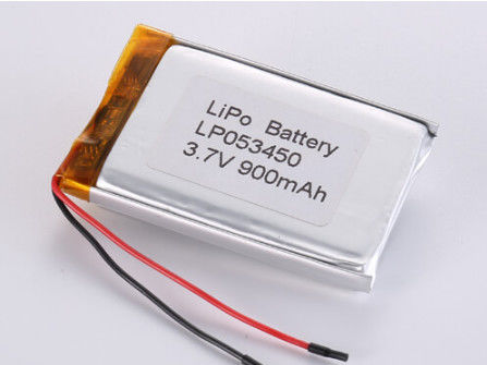 Buy LP053450 3.7V 900MAH li ion battery manufacturers Chemical Composition Lithium Polymer High Capacity LiPo Pack Discharging Temperature -20°C To 60°C online manufacture