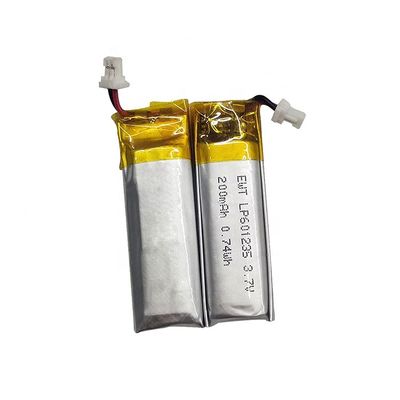 Custom Lithium Polymer Battery LP601235 3.7v 250mAh LiPo Battery