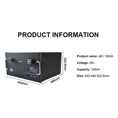 Customized 48V Lithium Iron Phosphate Battery Anode 100Ah LFP Battery