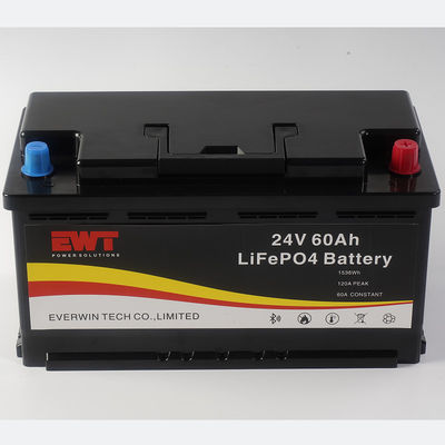 Lithium Iron Phosphate Battery 24V 60Ah For Golf Cart 1440Wh Power / Built In BMS