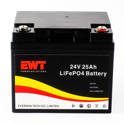EWT IFR32700 24v 25ah Lifepo4 Battery Pack 12.8v 100000mah Deep Cycle Lithium Ion Battery