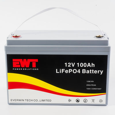 Rechargeable 12V 100Ah EWT Lithium Battery for Scooter Camping Golf High Capacity