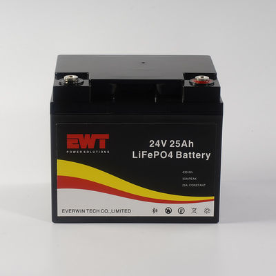 IFR26650 24V 25Ah 630Wh Lifepo4 Battery Pack For Electric Motorcycle Solar Storage