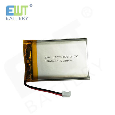 LP853450  3.7V  1500MAH Li-Polymer Power Cell with Max Charging Current 1C