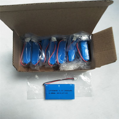 LP703450 3.7V 2400mAh Lithium Polymer Rechargeable Battery for Air or Sea Transportation