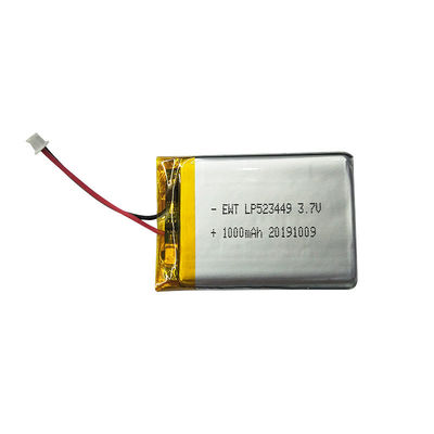 LP523449 3.7V 1000mAh Lithium Polymer Battery with PCM