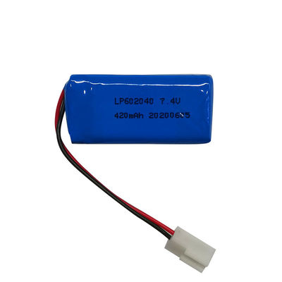 Customized Connector Type Lithium Polymer Battery 1A Max Charging Current Temperature Range -20C -60C