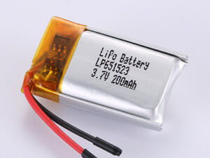 LP651523 3.7V 200MAH Prismatic Polymer Li-ion Rechargeable Cell The Perfect Combination of Form and Function Small Size