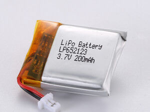 LP652123 3.7V 200MAH Business Type of Silver Lithium Polymer Battery with Safety Features Overcharge Protection and Color