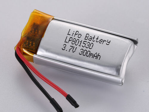 LP801530 3.7V 300MAH Lithium Polymer Rechargeable Battery for -20 To 60 Degrees Celsius Discharge Temperature and Capacity