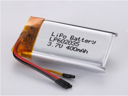 LP602035 3.7V 400MAH Low Temperature Li-po Battery Lithium Cobalt Oxides Silver Foil Transperant Pvc Sample