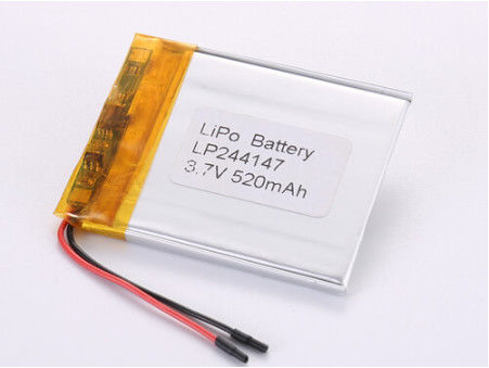 Other Anode Material Polymer Li-ion Rechargeable Cell LP244147 3.7V 520MAH for Maximum Performance and ROHS Certification