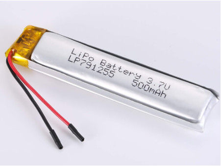 LP791255 500MAH JST/Customized Lithium Polymer Battery for High Capacity and Long-lasting Power Solution by Air Delivery