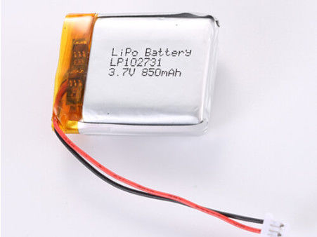 OEM/ODM Support 3.7V 850MAH JST Connector Lithium Polymer Battery LP102731 -20°C To 60°C For High Performance