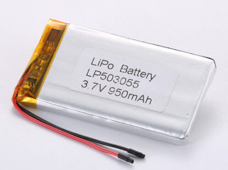 LP503055 3.7V 950MAH li ion battery manufacturers Long-Lasting Lithium Polymer Rechargeable Battery Discharging Temperature -20°C To 60°C