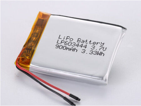 LP603444 3.7V 900MAH li ion battery manufacturers Coin Size Lithium Polymer Battery A Grade for Chargeable Devices