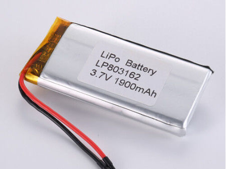LP803162 3.7V 1900mah li ion battery manufacturers High Capacity LiPo Pack with Soft Pack Included