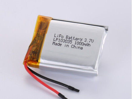 LP103035 3.7V 1000mah li ion battery manufacturers , Soft Pack Lithium Polymer Rechargeable Battery Overdischarge Protection