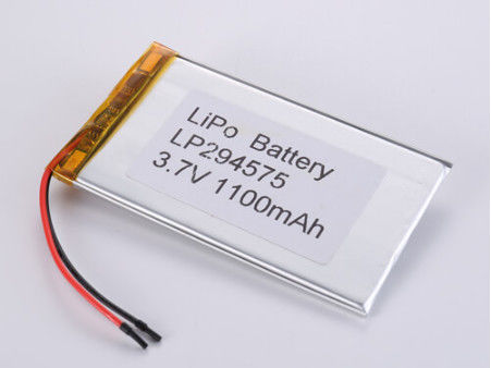 LP294575 3.7V 1100MHA Square Lithium Polymer Battery with Overdischarge Protection Sharp Square Shape