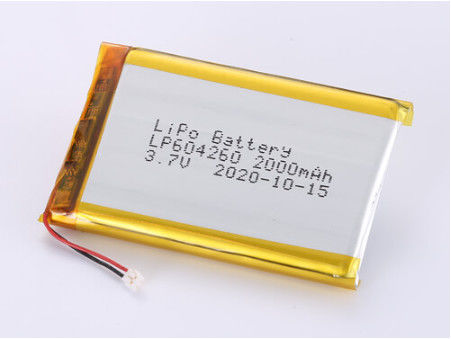Acceptable OEM Lithium Polymer Battery with 1 Year Shelf Life and LP604260 3.7V 2000MAH Li Ion Battery Manufacturers
