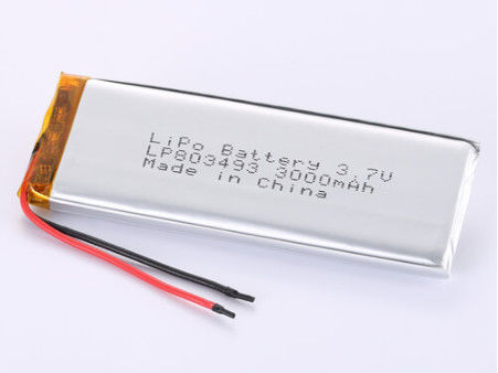 LP803493 3.7V 3000MAH Li-ion Battery Manufacturers JST/Customized Connector Type for Long-Lasting Performance