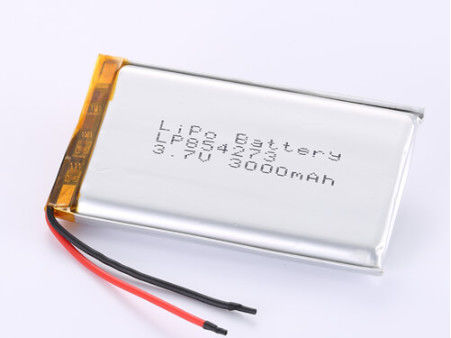 LP854273 3.7V 3000MAH Lithium Polymer Battery CC/CV Charge Method Over-discharge Protection JST/Customized Connector Type