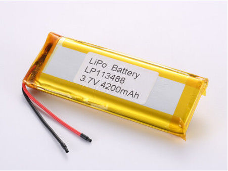 LP113488 3.7V 4200 MAH li ion battery manufacturers Customized Connector Type Lithium Polymer Rechargeable Battery Ideal for Industrial