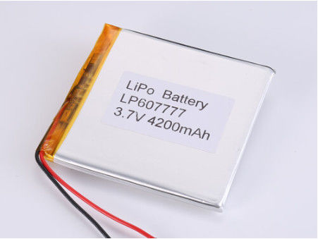 LP607777 3.7V 4200MAH Lithium Polymer Battery with Overcharge Protection and CC/CV Charge Method from Manufacturers