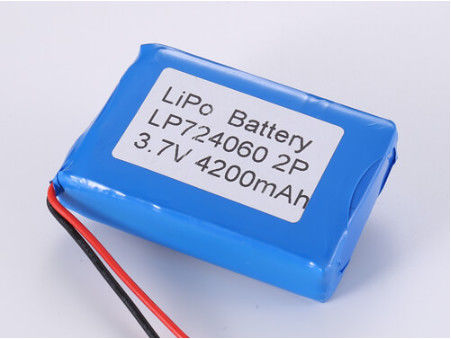 LP724060 3.7V 4200MAH Li Ion Battery for Industrial Applications within 1C Discharge Current