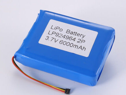 3.7V 6000MAH Li Ion Battery Manufacturers , OEM And ODM Lithium Polymer Battery 2-3 Hours Charging Time
