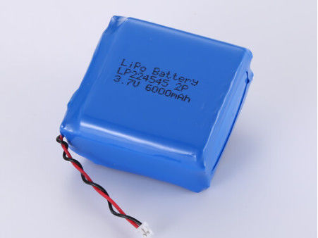 LP224545 3.7V 6000MAH Li Ion Battery Manufacturers High Capacity LiPo Pack with 500 Cycles Cycle Life in -20°C to 60°C