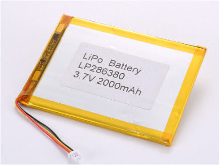 LP286380 3.7V 2000MAH Li Ion Battery Manufacturers Overcharge Protection and Chargeable for Demanding Environments