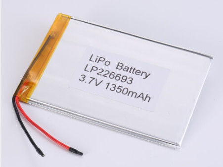 Overcurrent Protection Fast-Charging Lithium Polymer Battery with 3.7V Open Voltage and PCB Protection LP226693 3.7V 1350MAH